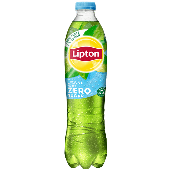Foto van Lipton Ice tea green zero op witte achtergrond