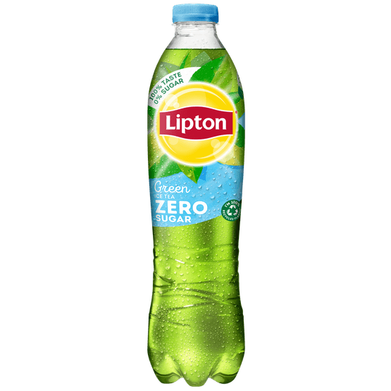 Foto van Lipton Ice tea green zero op witte achtergrond