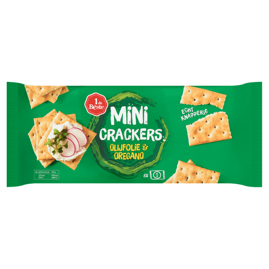 Foto van 1 de Beste Mini crackers olijf-oregano op witte achtergrond