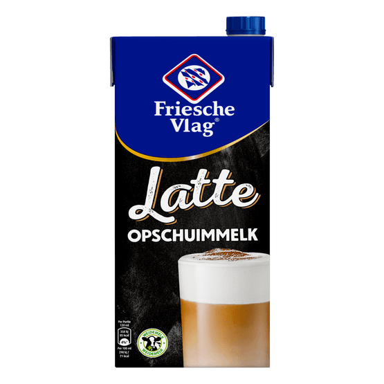 Foto van Friesche Vlag Latte op witte achtergrond