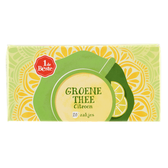 1 de Beste Groene thee citroen kop 20 zk.