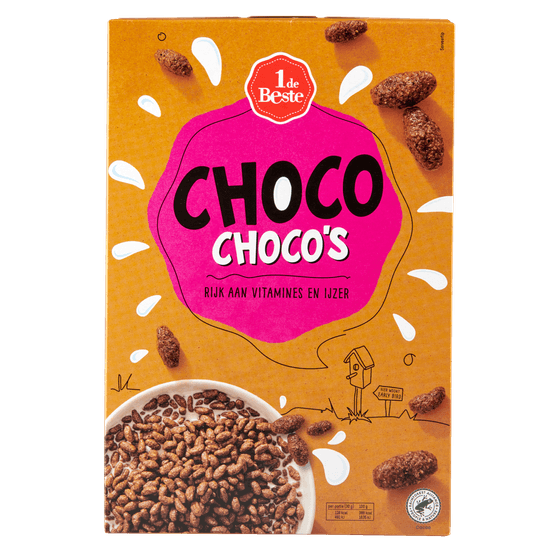 Foto van 1 de Beste Choco chocos op witte achtergrond