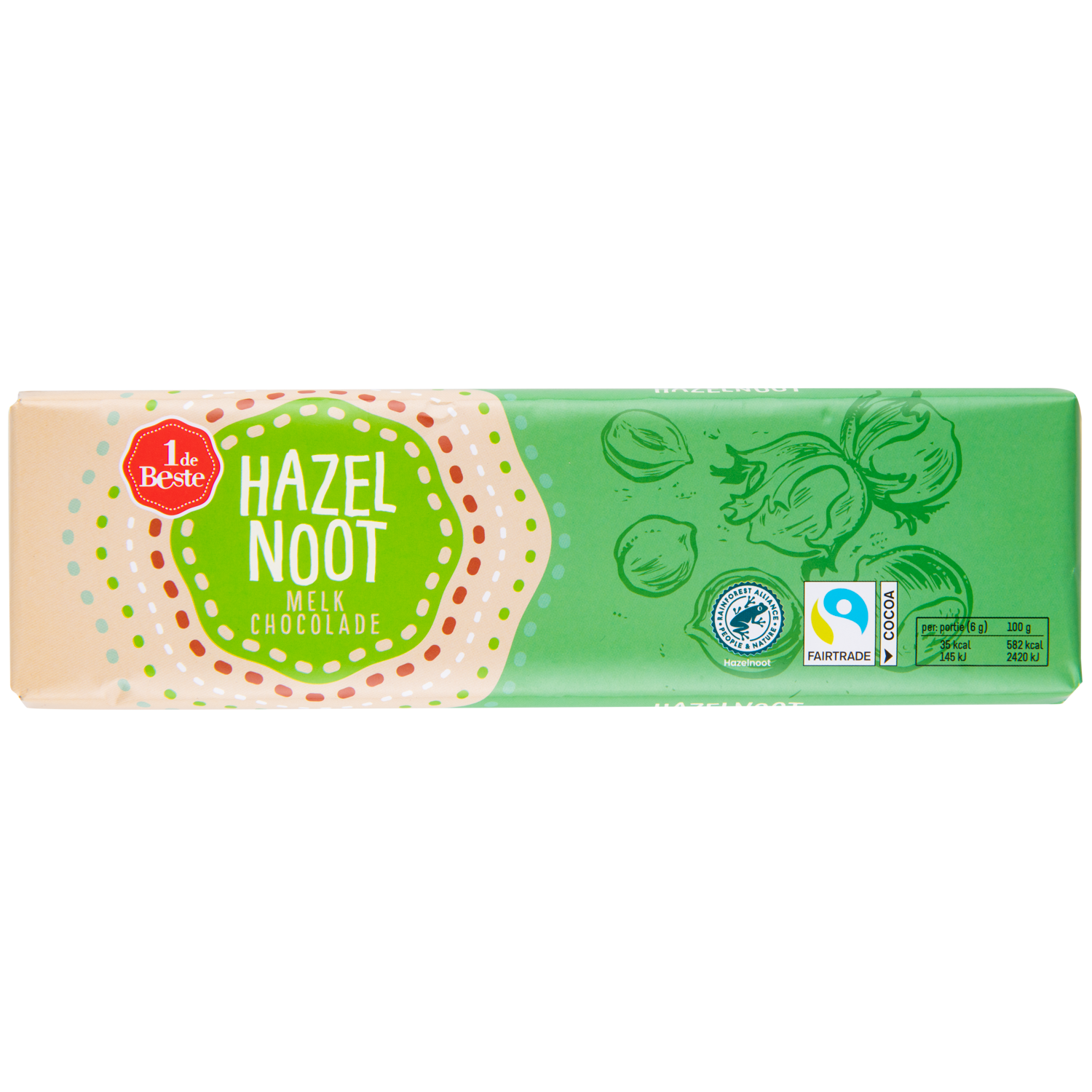 Afbeelding van Chocoladreep melk hazelnoot