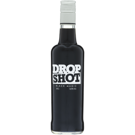 Foto van Dropshot Likeur black magic op witte achtergrond