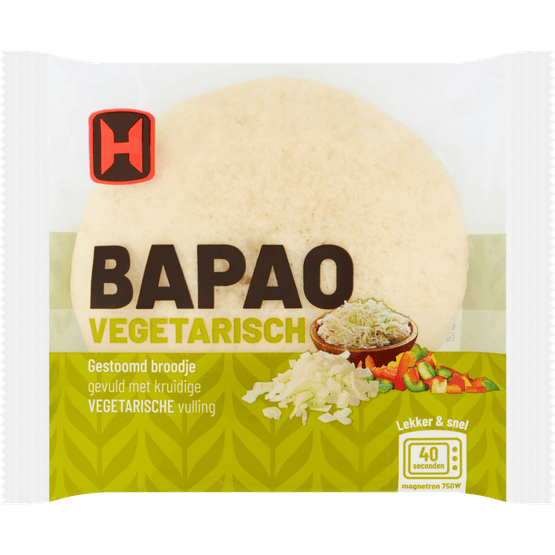 Foto van Humapro Bapao vegetarisch op witte achtergrond