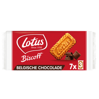 Lotus Speculoos met chocolade 7 x 3 stuks