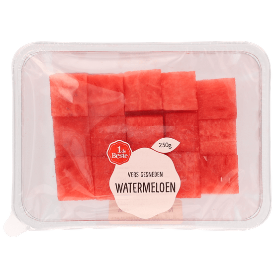 Foto van 1 de Beste Watermeloen stukjes op witte achtergrond