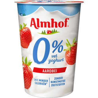 Almhof Yoghurt 0% vet aardbei