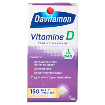 Davitamon Vitamine D smelttabletten volwassenen citroen