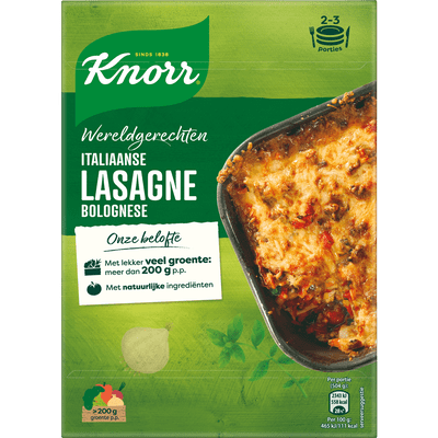 Knorr Wereldgerecht lasagne bolognese