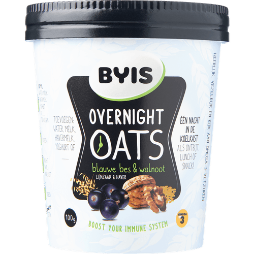 Besmettelijk verfrommeld microfoon BYIS Overnight oats blauwe bes bestellen?