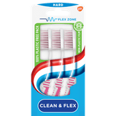 Aquafresh Tandenborstel clean & flex hard 2+1