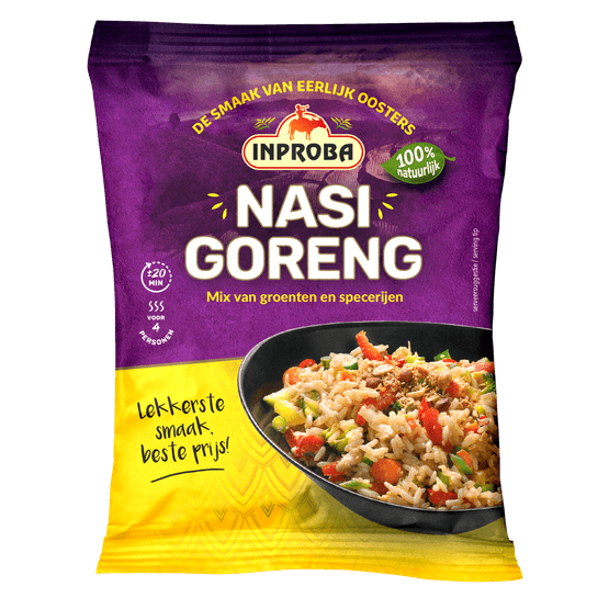 Foto van Inproba Kruidenmix nasi goreng minder zout op witte achtergrond