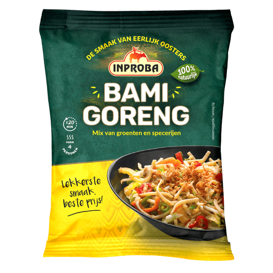 Foto van Inproba Kruidenmix bami goreng minder zout op witte achtergrond