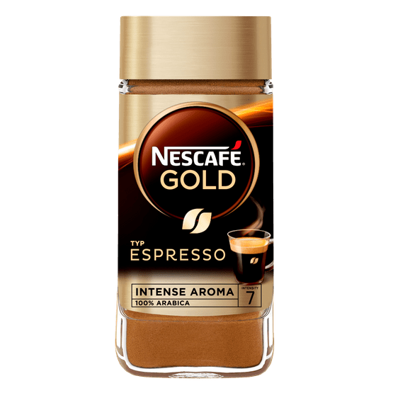 Foto van Nescafé Espresso instant op witte achtergrond
