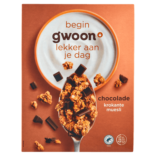 G'woon Krokante muesli chocolade