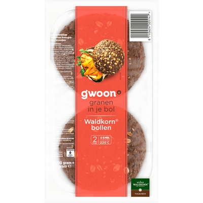 G'woon Waldkornbollen 2 stuks