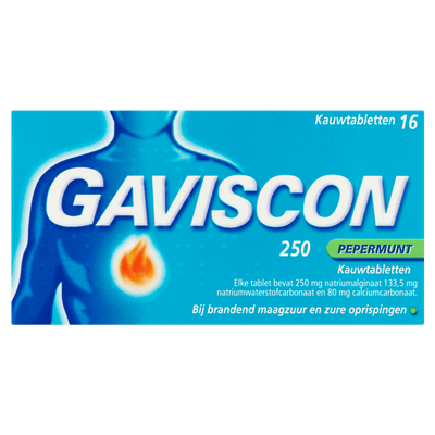 Gaviscon Kauwtablet pepermunt brandend maagzuur-oprispingen