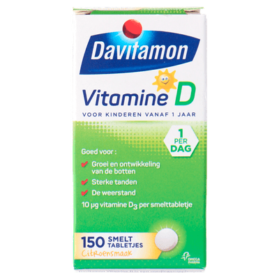 Davitamon Vitamine d smelttabletten kinderen citroen