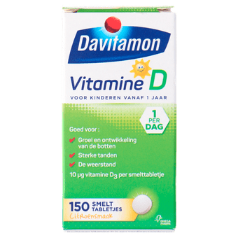Davitamon Vitamine d smelttabletten kinderen citroen