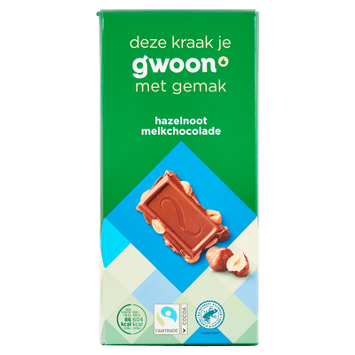 G'woon Chocoladereep hazelnoot melk
