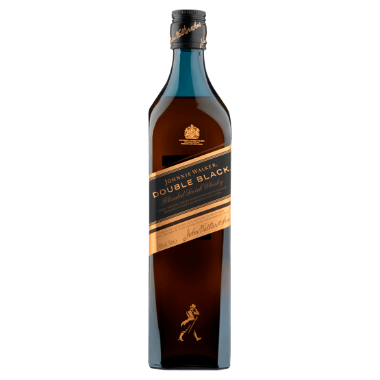 Foto van Johnnie Walker Whisky double black op witte achtergrond