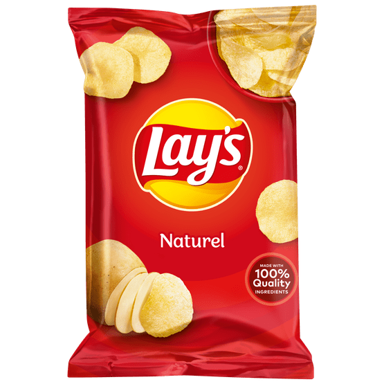 Foto van Lay's Chips naturel op witte achtergrond
