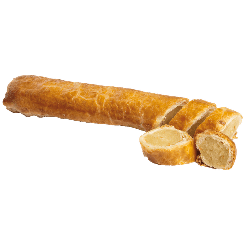 Foto van Roomboter amandelstaaf op witte achtergrond