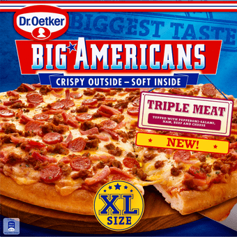 Dr. Oetker Big Americans pizza XL triple meat