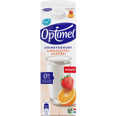 Optimel Drinkyoghurt sinaasappel-aardbei