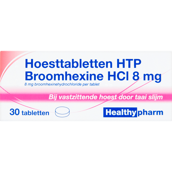 Foto van Healthypharm Hoesttabletten 8 mg op witte achtergrond