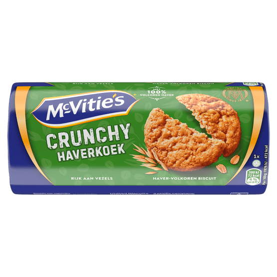 Foto van McVitie's Digestive crunchy koek op witte achtergrond