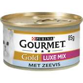 Gourmet Gold luxe mix met zeevis in spinaziesaus