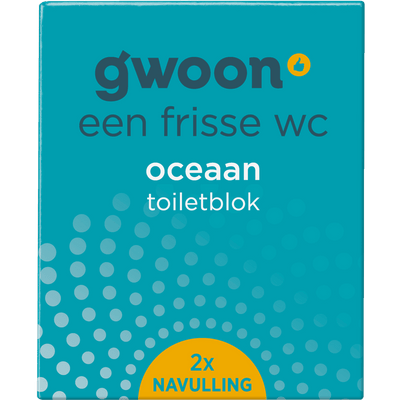 G'woon Toiletblok navulling aqua 2x