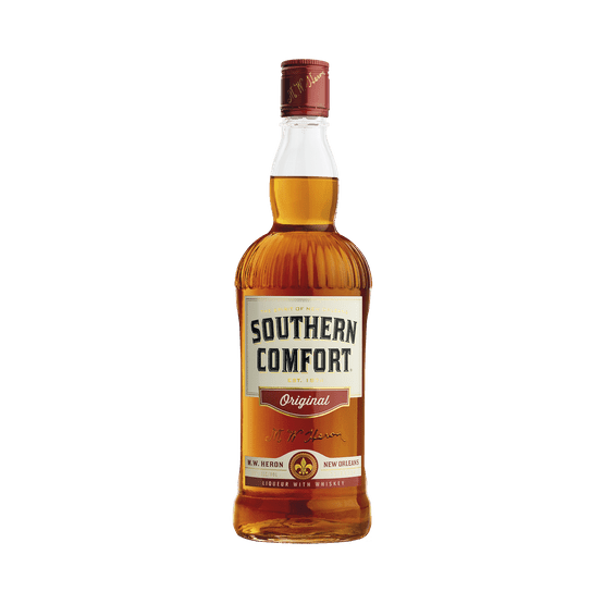 Foto van Southern Comfort Whisky likeur op witte achtergrond