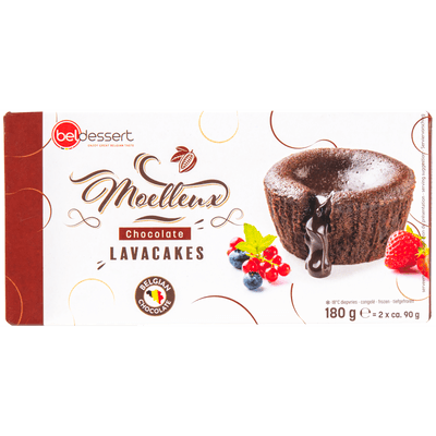 Beldessert Lava cake belgische chocolade