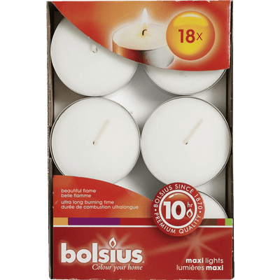 Bolsius Waxinelichtjes maxi in doos 10 branduren