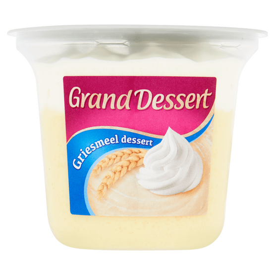 Foto van Ehrmann Grand dessert griess op witte achtergrond
