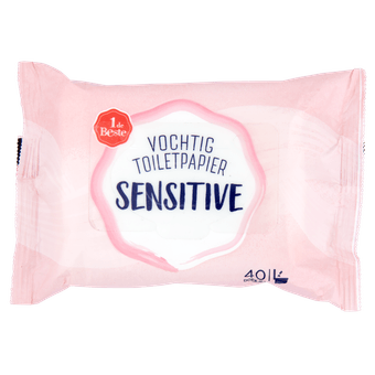 1 de Beste Vochtig toiletpapier gevoelige huid 40st