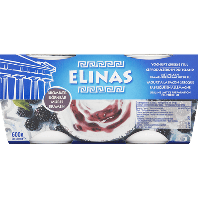 Elinas Yoghurt griekse stijl bramen 4 stuks