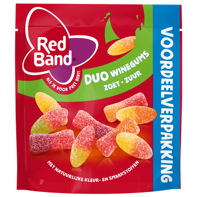 Red Band Winegums zoet zuur xl