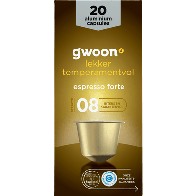 G'woon Koffiecapsules espresso forte