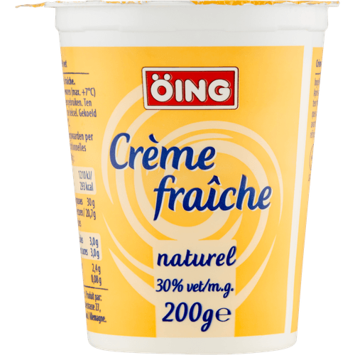 Foto van Öing Creme fraiche 30% vet op witte achtergrond