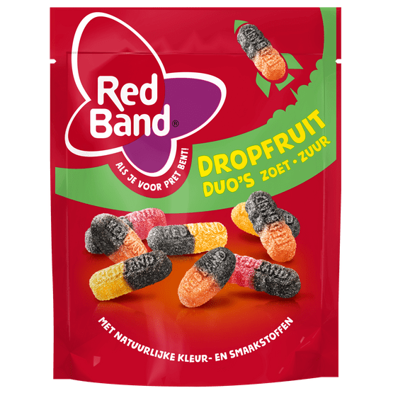 Foto van Red Band Dropfruit duo s zoet zuur op witte achtergrond