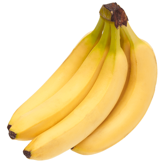 Foto van Biologische fairtrade bananen op witte achtergrond