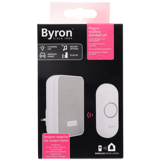 Foto van Byron draadloze deurbel DBY-22322 op witte achtergrond