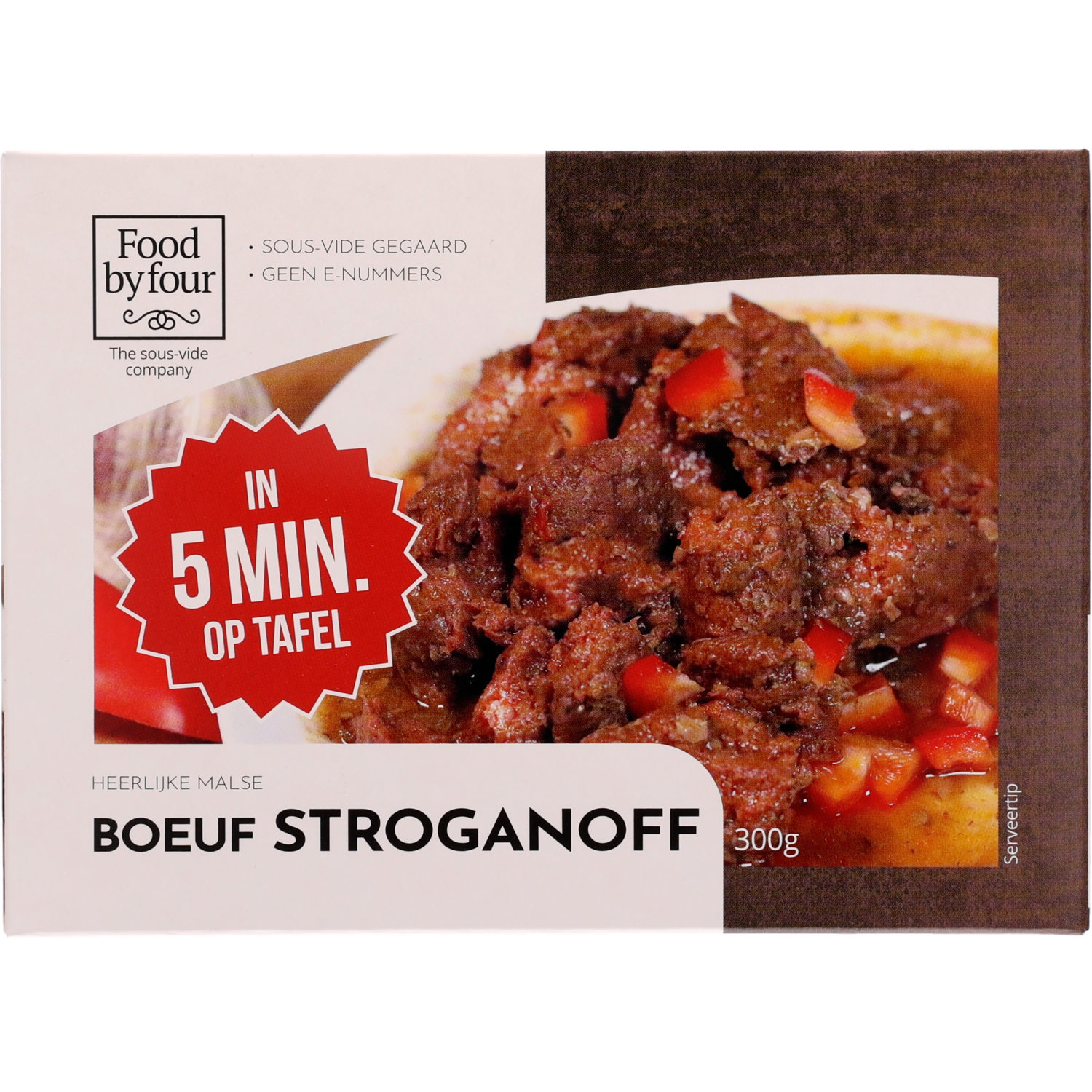 Afbeelding van Food by four Draadjesvlees gegaard boeuf stroganoff