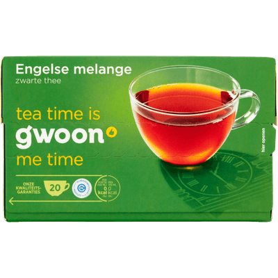 G'woon Zwarte thee engelse melange kop 20 zakjes
