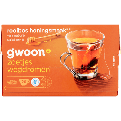 G'woon Rooibosthee honing kop 20 zakjes