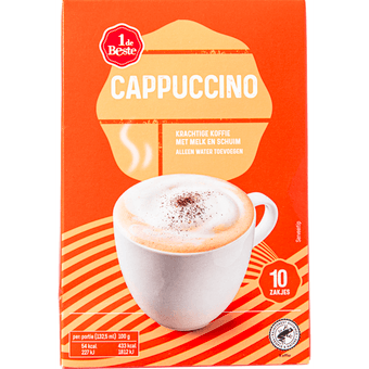 1 de Beste Oploskoffie cappuccino 10 stuks